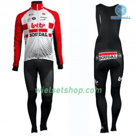 Fietskleding (Fietsshirt Lange Mouw + Lange Koersbroek) 2019 Lotto-Soudal N001 Winter Thermal Fleece
